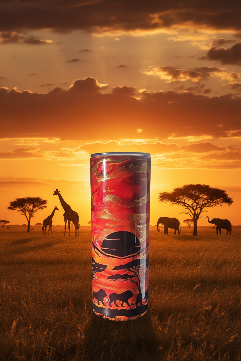 Tumbler 600ml Savane — Résine artisanale