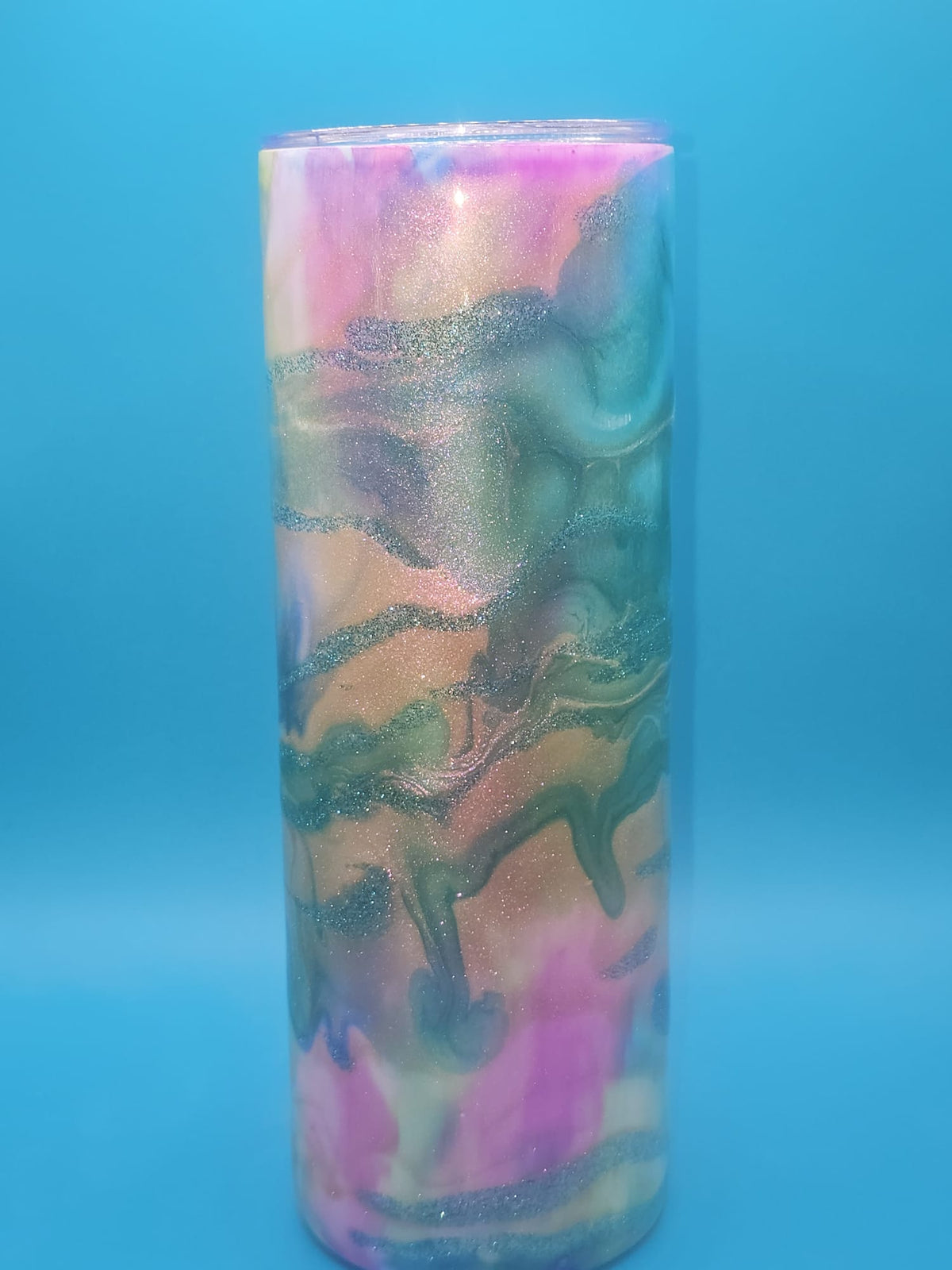 Tumbler Slim Holographique — Résine artisanale